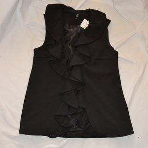 Saks Fifth Avenue Ruffled Front Vest Size 4